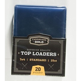 100 Cardboard Gold TOP-LOAD 3X4 COLOR EDGE TRADING CARD HOLDER -CLEAR