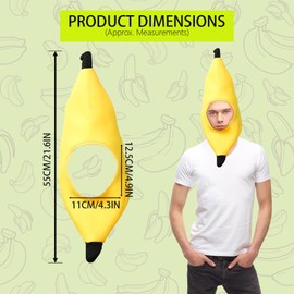 XLTXWD Banana Hat, Kids Banana Costume, Banana Costume Great for Stag Nights Pub Crawls Yellow Hat Accessory
