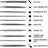 KALIM 10PCS Needle File Set High Carbon Steel File Set