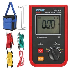 EITAI3000A+ Digital Ground Resistance Meter Tester 0-2kΩ, 0-200V, Manufacturer Direct Sales, Ground Rod Resistance, Earth Resistance Tester