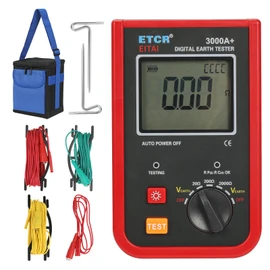 EITAI3000A+ Digital Ground Resistance Meter Tester 0-2kΩ, 0-200V, Manufacturer Direct Sales, Ground Rod Resistance, Earth Resistance Tester
