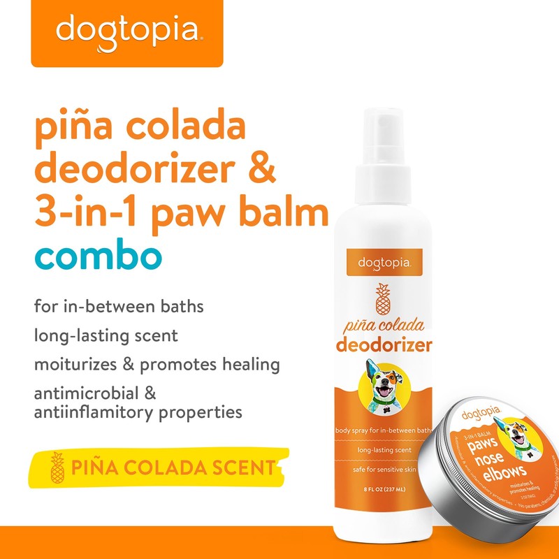 Dogtopia 3-in-1 Paw Balm & Deodorizer Spray - Between Baths