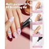 3D Nail Gel, 2 Pcs Clear Sculpting Gel for Nail