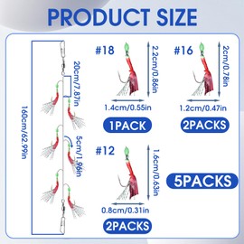 30 Piece Fishing Hook Set, Fishing Lure Artificial Bait with Luminous Beads, Bionic Flying Insects, Two-Tone Realistic Soft Bait Bait for Perch, Trout, Chub, Salt Water and Freshwater Fish