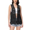 Anna-Kaci Crochet Vest Sleeveless Boho Lace Cardigan Stylish and Cute
