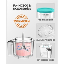 Pint Containers for Ninja Creami Deluxe Pints and Lids - 4 pack, 24oz XL Ninja Creami Deluxe Pints Compatible with 11-in-1 NC500 NC501 Series Ice Cream Maker, Dishwasher Safe, BPA Free