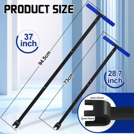 Water Meter Key Shut Off Tool 15 Inch to 28 Inch with 4-way Multi-Functional Utilities Key, T-Handle Removable Water Meter Wrench for Curb Main and Water Meters, Underground Stop or Waste Valves