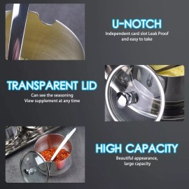 SANBREVE 2pcs Azucarero De Acero Inoxidable Con Tapa Cuchara Y Bandej