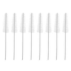 ULTECHNOVO 8pcs Hearing Aids Vent Tube Brushes Hearing Aids Amplifier Cleaning Tools Nylon Pipe Tube Straw Brush for Clean Small Holes Pipes