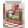 Arched Trellis Garden Planter with Hanging Roof - Elevated Wooden