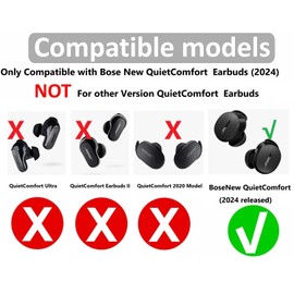 Replacement Earbuds Tips Silicone Ear Tips Compatible with Bose New QuietComfort Earbuds, Black, Earphones Eartips Earpads Ear Caps S/M/L 3 Size 6 Pairs,Black 803b