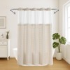 Nesphy No Hook Shower Curtain with Snap in Liner, Beige