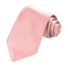 TIE G Solid Satin Color Formal Necktie and Pocket Square
