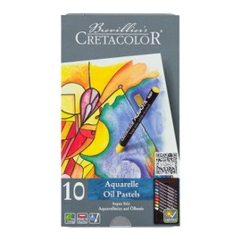 Cretacolor Aqua-Stick Water Soluble Assorted Oil Pastels Tin 12