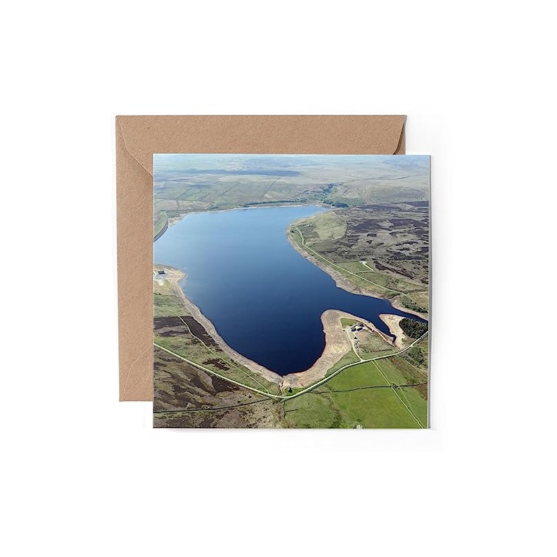 1 x Greeting Card - Water Reservoir North Yorkshire England