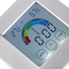 Indoor Touch LCD Screen Thermometer Hygrometer Electric Alarm Clock for