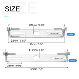 MECCANIXITY Ceiling Light Plate, 90mm 104mm Two Size Lighting Fixture Mounting Bracket Light Crossbar for Home Office Chandelier, Pack of 4