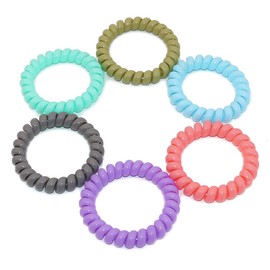 MaberryTech Direct Sensory Chew Bracelet for kids, 6 Pack Stretchy Coil Bracelets Fidget Toys for Boys Girls with Autism ADHD Anxiety, Sensory Chew Toys for Autistic Children