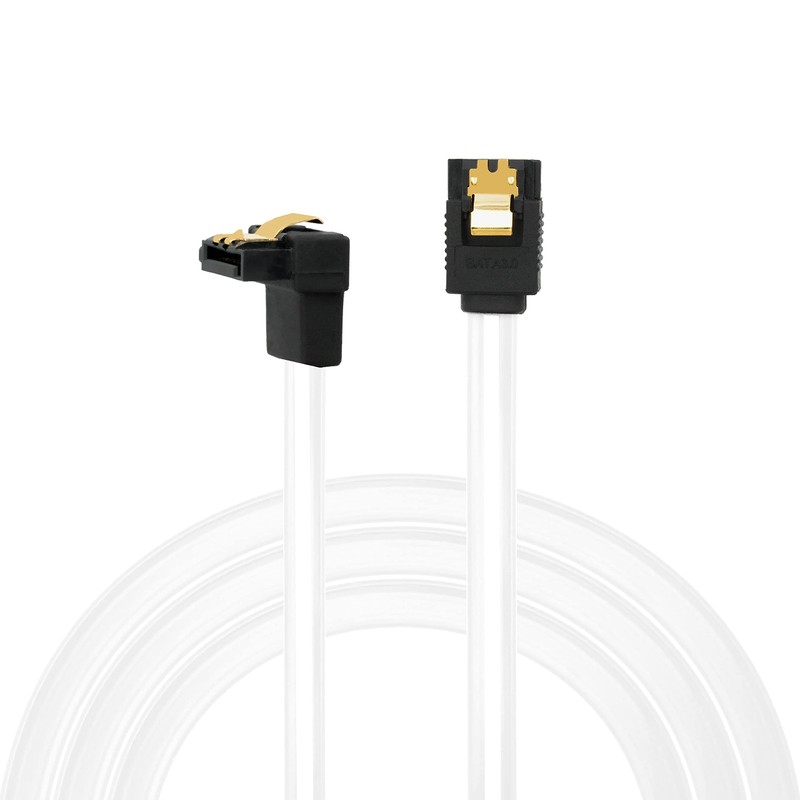 BIGtec SATA Cable 1m transparent gerade/unten