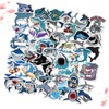 Gatuida 100 Sheets Shark Cartoon Sticker Decorative Scrapbook Decals for