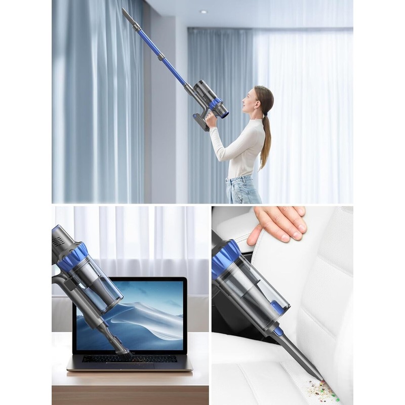 INTETURE Lightweight Cordless Vacuum Cleaner 40KPA Handheld Stick Vacuum Cleaners
