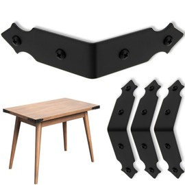 KOXHERO Black Metal Corner Protectors for Wood Frame 3.5" Spanish Style Decorative Corner Bracket Metal Guard Decoration for Chest Dining Table Dresser Tv Stand Mirror(Height:1.2")