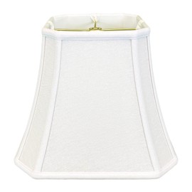 Royal Designs, Inc. Square Cut Corner Bell Lamp Shade, BSO-705-12LNWH, 7.5 x 12 x 10.25, Linen White
