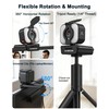 Atatat 2K Webcam for PC with Light, Microphone, Privacy Cover