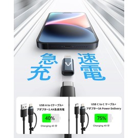 Type C to Lightning Adapter, Lightning to USB to C Conversion Adapter, Supports PD Rapid Charging, 36W, USB Type-ec, Lightning Converter, Connector, High Speed Data Transfer, Compatible with iPhones,