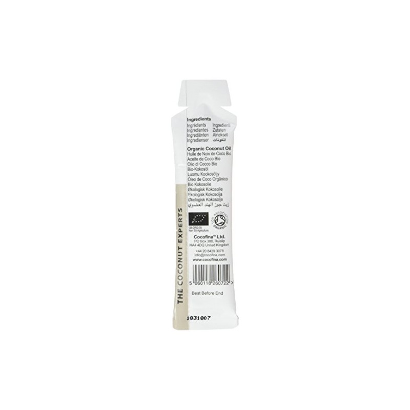 Cocofina Organic Coconut Oil 10 ml Sachets (Pack of 12)