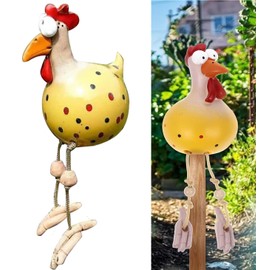 Ruiaqer Chicken Decoration Garden Ceramic, Ceramic Chicken Garden Decoration Chicken Garden Stake Ceramic Figure Garden Decoration for Outdoor Figures Chicken Decoration for Patios Balcony Backyard