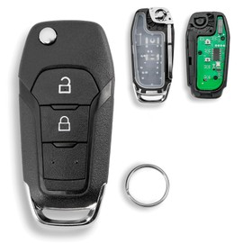 433 MHz 2 Button Car Remote Control Key for Ford Ranger T6 KA+ EcoSport Fiesta with ID49 Chip Key Ring