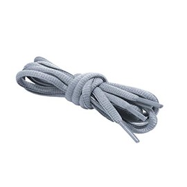 Curtual Oval Shoelaces Half Round 1/4" Shoe Laces for Athletic Shoelaces 5 Colors 8 Different Lengths (63" inches (160 cm), Gray)