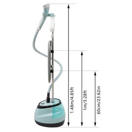 HAPPCUCOE 1350W Standing Steamer,Garment Steamer for Clothes,Professional Cloth Steamer with Ironing Board and Ironing Gloves,Adjustable Height,110V (Blue)