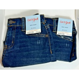Cat & Jack (Lot of 2) Girls Cat & Jack Ultimate Stretch Denim Blue Jean Skirt Size XS (4/5)