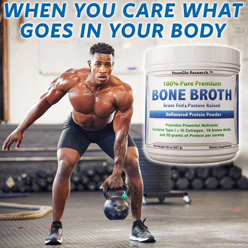 YounGlo Research - Bone Broth Beef Protein Powder - 1.25