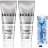 NONIO Plus Whitening [Quasi-drug] Toothpaste Set: 130g x 2 with High Fluorine Concentration (1450ppm) + Y-Shaped Floss