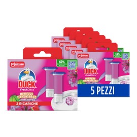 Duck Fresh Discs - Dischi Gel Igienizzanti WC, Fragranza Ibisco, Anguria & Prugna, Formato Scorta da 10 Ricariche e 60 Dischetti