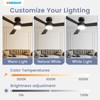 VOLISUN Ceiling Fan with Lights, 42 inch Low Profile Ceiling