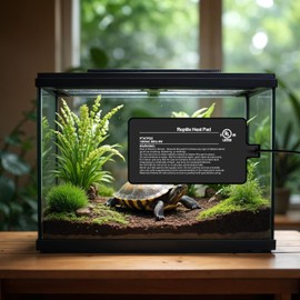 Simple Deluxe 4X7 Inch 4W Reptile Heating Pad Electric Indoor Under Tank Terrarium Heating Mat Waterproof for Turtles, Lizards, Frogs, and Other Reptiles