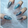 [In-store special discount] Y2K Unique Blue Cosmic Nail Tips -