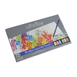 Cretacolor Aqua Monolith Woodless Watercolor Pencil Sets, 72-Color Set, Multi
