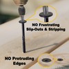 Wavanta 50Pcs Wood Screws 6.3 x 73mm, Star Drive Decking