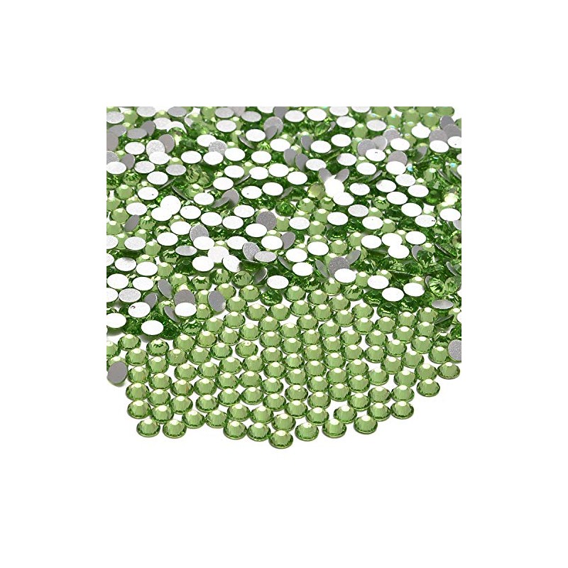 NCB 2000pcs Flatback Round Glass Nail Art Rhinestones Crystal for