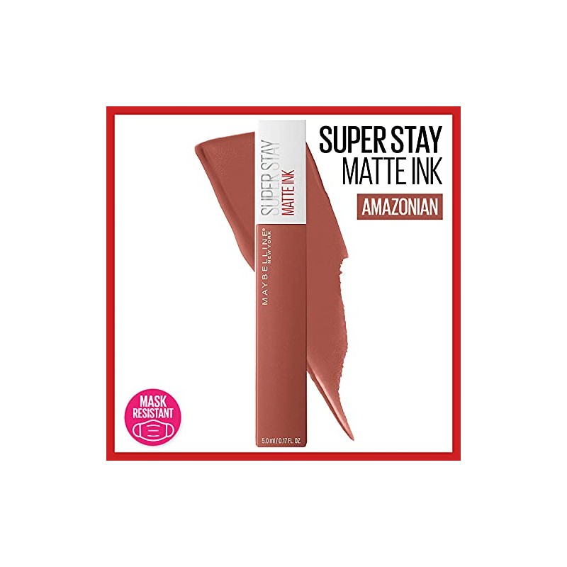 Labial líquido indeleble Matte Ink Maybelline, tono70 amazonian Labial líquido