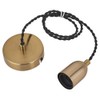 Brass Ceiling Pendant Light Fitting, Twisted Braided Flex,E27 Lamp Holder