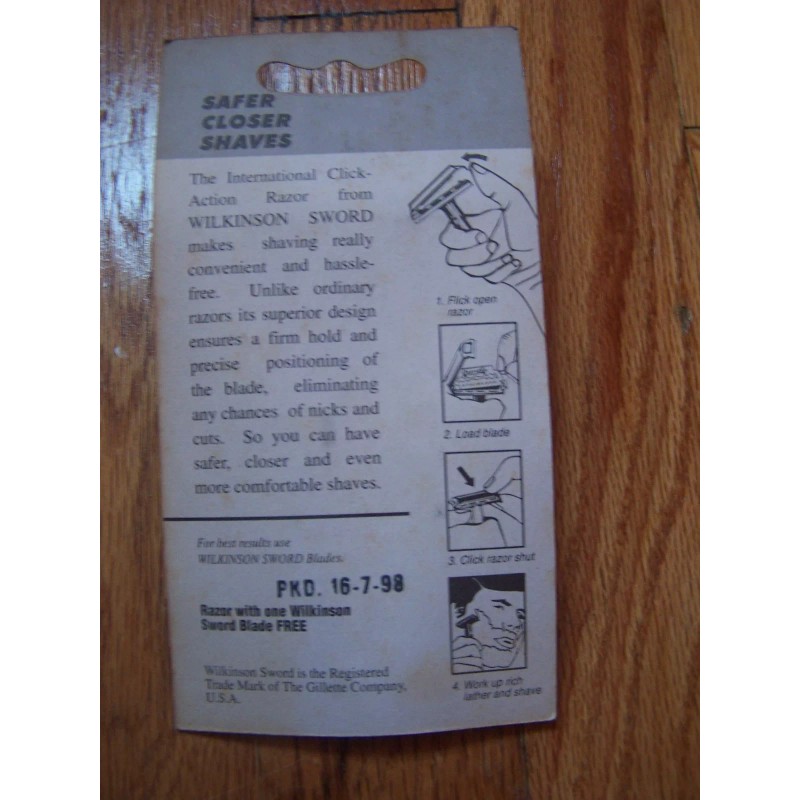 Wilkinson Sword CLASSIC Double Edge Razor + 1 Blade Old