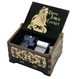 Sooharic Davy Jones Music Box, Fans Gifts/Collection Wind-up Mechanism Wooden Music Box Crafts
