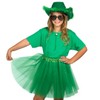 Funcredible Green Cowboy Hat and Glasses – Fluffy Cowgirl Hat
