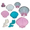 Seashell Mermaid Queen Princess Tail Squid Embroidery Iron-on Patches DIY